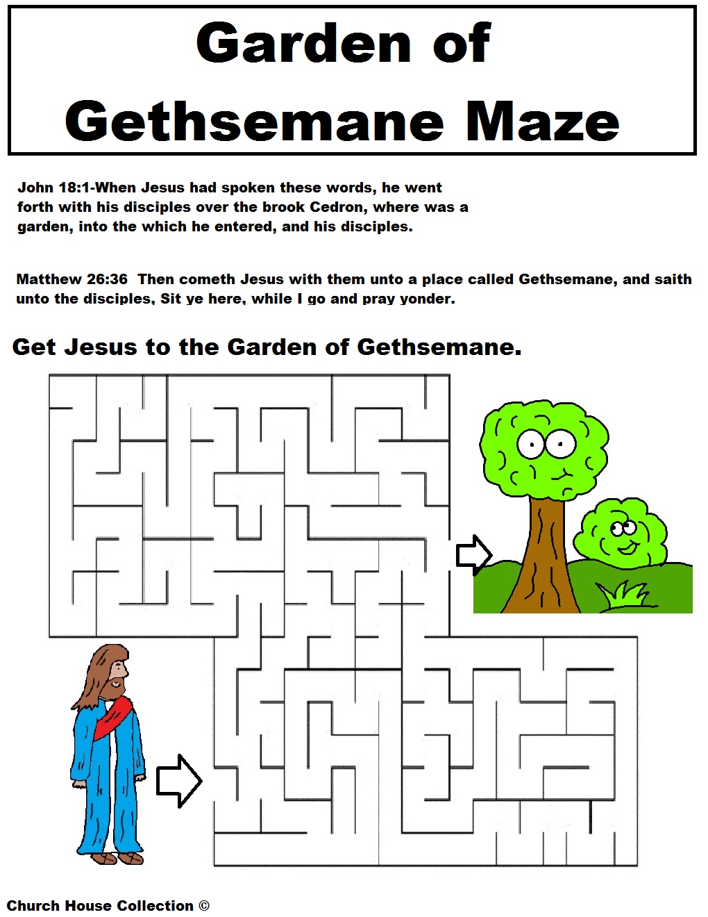 Garden of Gethsemane Maze.jpg (1020×1320) | Sunday school mazes, Sunday